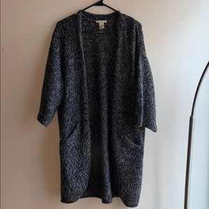 H&M Knit oversized Cardigan Sweater Size L Grey